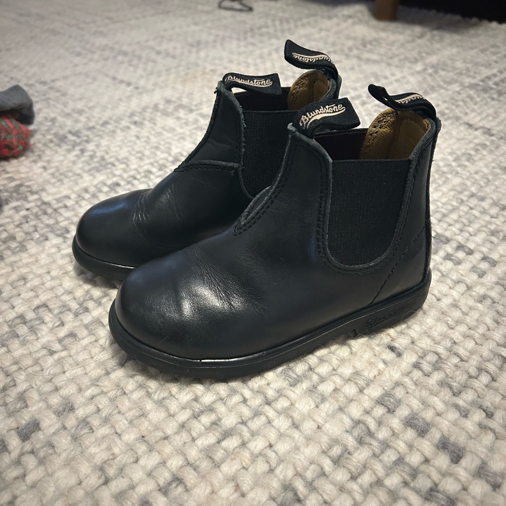 Blundstone Kids Black Leather Boots